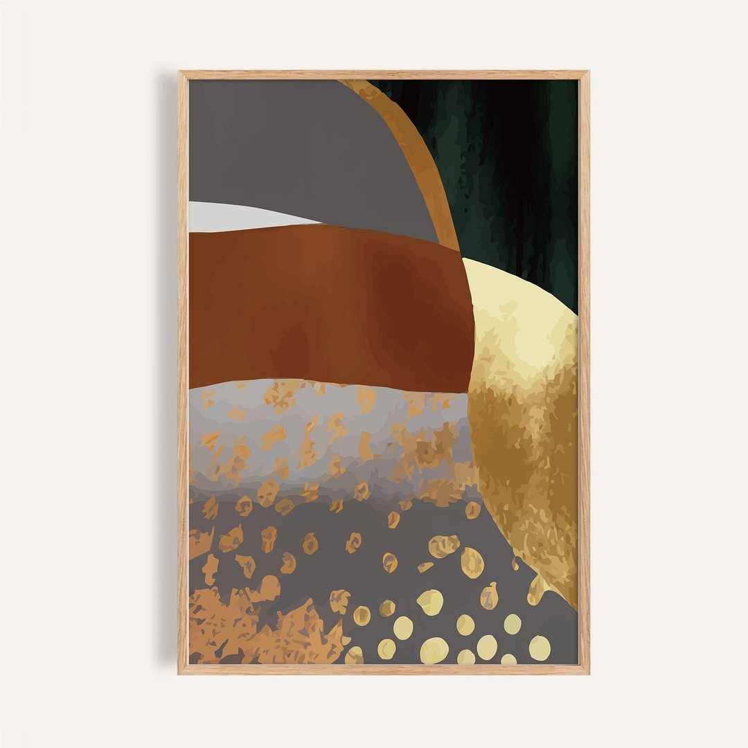 琥珀之境 Amber Abstraction / 现代抽象几何挂画 画芯 海报 - 海报/装饰画/版画 - 纸 