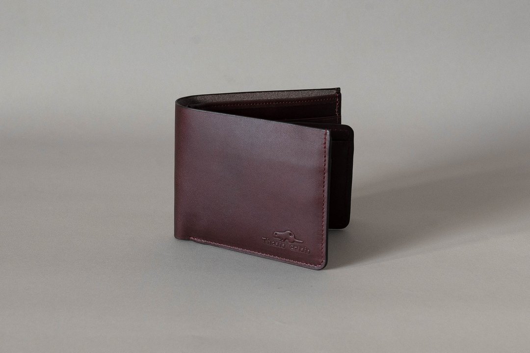 WEALTHY - MEN LEATHER SHORT WALLET-DARK BROWN - 皮夹/钱包 - 真皮 咖啡色