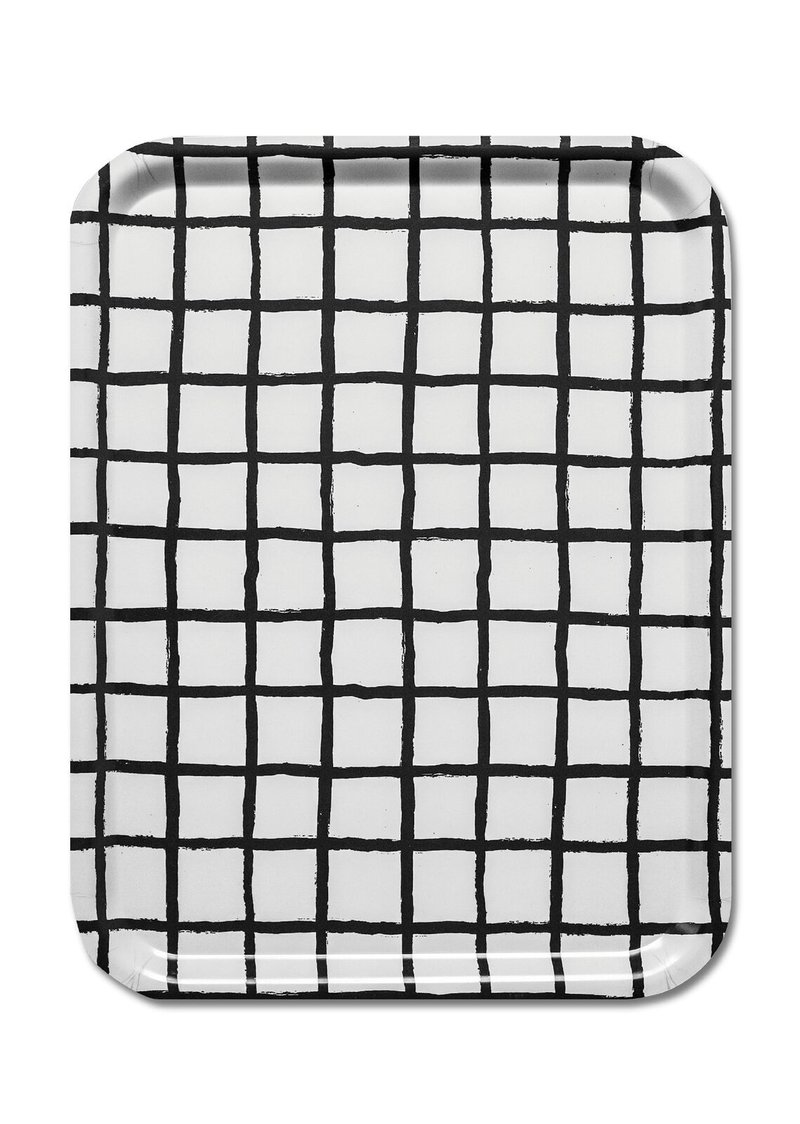 方型托盘-BIG RUTA TRAY, BLACK - 浅碟/小碟子 - 木头 白色