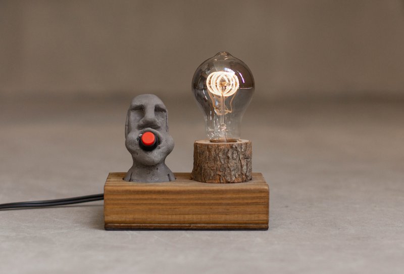 曙MUSE 摩艾开关木纹桌灯 LED灯 钨丝灯泡 USB灯 摆饰 - 灯具/灯饰 - 水泥 灰色