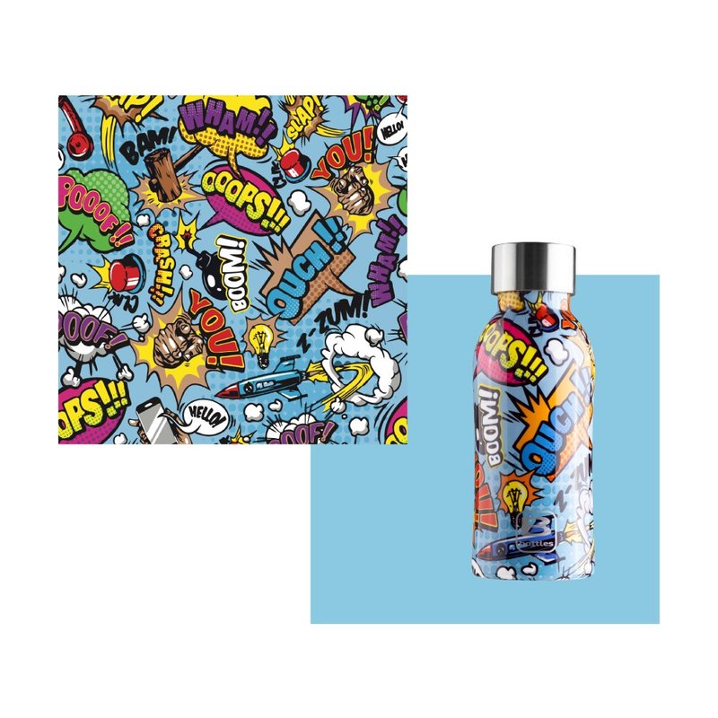 BUGATTI飞跃动漫风保温瓶350ml - 保温瓶/保温杯 - 其他金属 蓝色