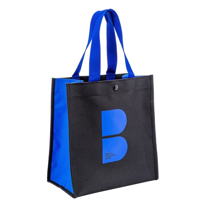 BAGMIO B LOGO 手提袋- 黑蓝 - 手提包/手提袋 - 其他人造纤维 黑色