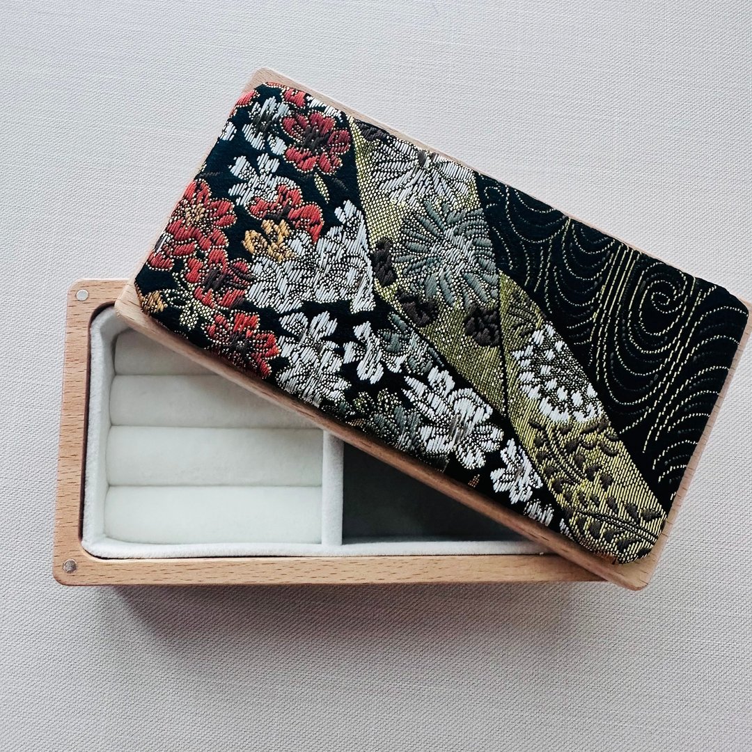 黑金繁花云彩实木首饰盒 - 其他 - 棉 黑色