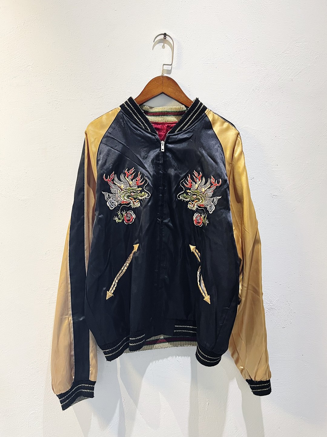 TAILOR TOYO 东洋 富士山x五重塔x庵蛇 双面穿横须贺刺绣棒球外套 - 男装外套 - 聚酯纤维 多色