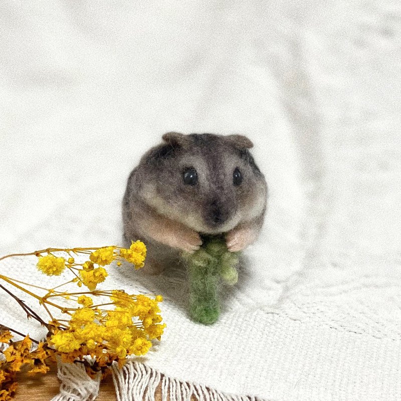 羊毛毡定制化 | 仓鼠 | 仿真拟真仓鼠包玻璃罩 | 生日情人送礼 | 宠物纪念 - 玩偶/公仔 - 羊毛 