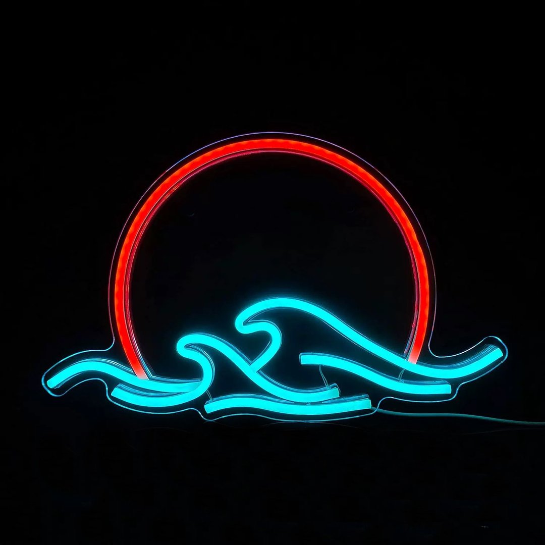 定制霓虹文字图案灯 / 海面上的太阳 / LED Neon Sign - 灯具/灯饰 - 压克力 透明