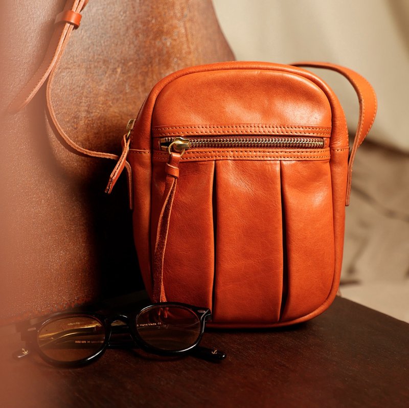 意大利头层植鞣牛皮 美式复古手机包 斜挎包 单肩包 - 侧背包/斜挎包 - 真皮 多色