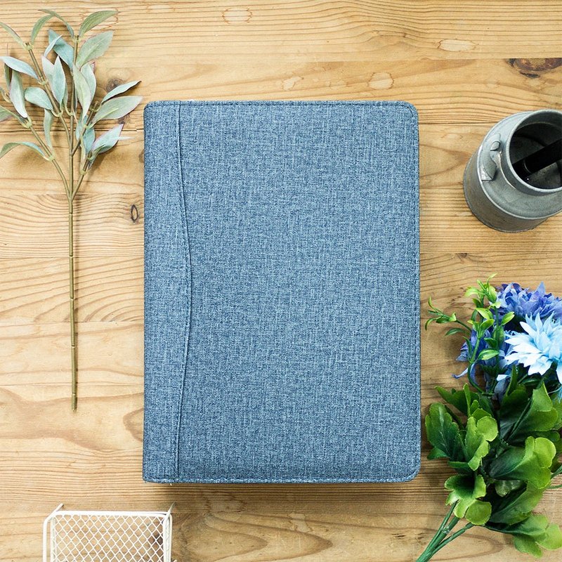 拉链包。A5活页本 - 蓝色 - 笔记本/手帐 - 纸 蓝色