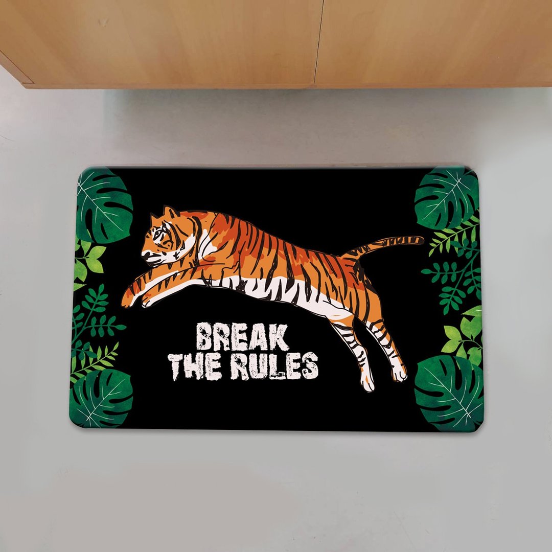 老虎 加厚仿羊绒 地垫 地毯 - 地垫/地毯 - 其他材质 黑色