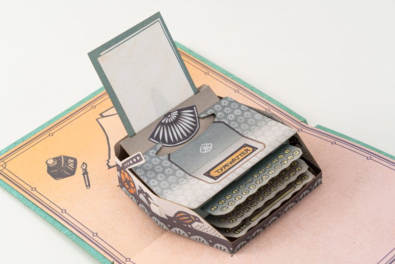 YOTTA课程专用 | 打字机 | 雷射切割材料包 | 可书写万用立体卡 - 木工/竹艺/纸艺 - 纸 