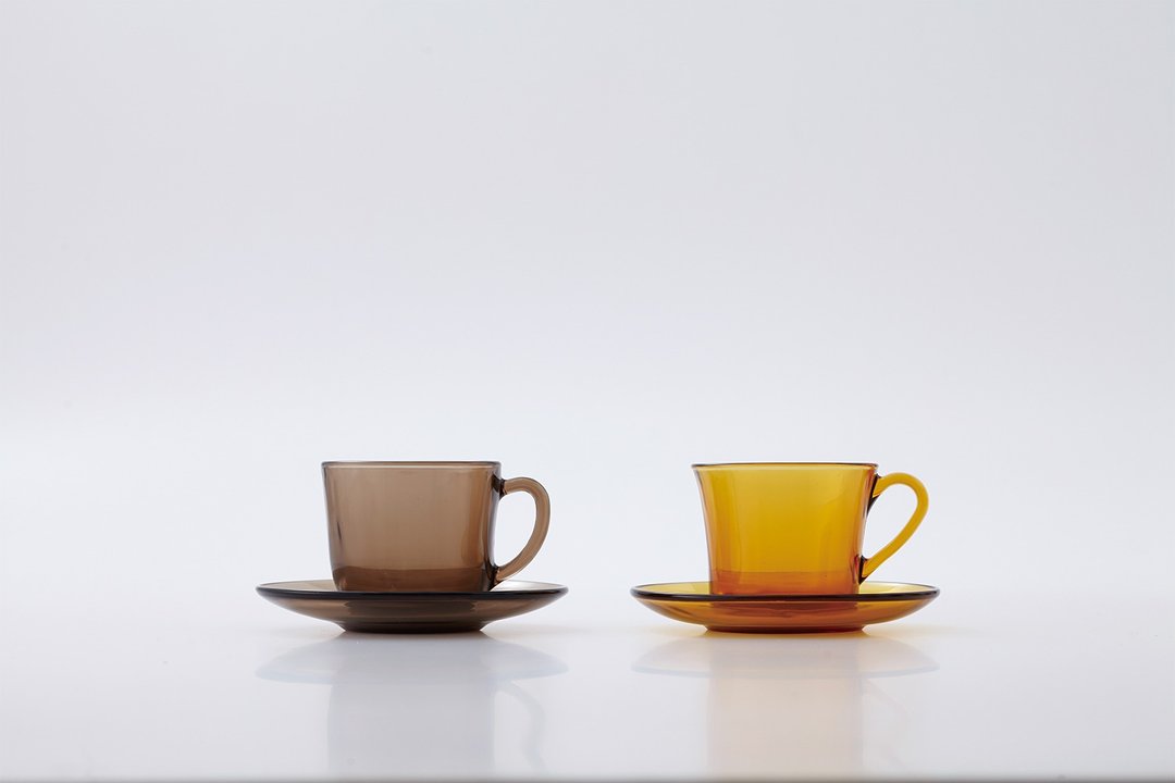Lys 系列 杯盘组 - 玻璃杯 - 玻璃 咖啡色