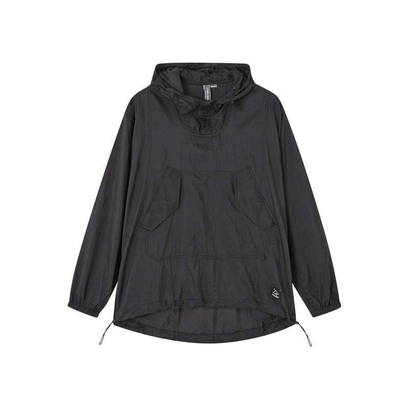 【功能 x 山系美学】TP37 便携防水薄外套 (BKX) - 男装外套 - 聚酯纤维 黑色