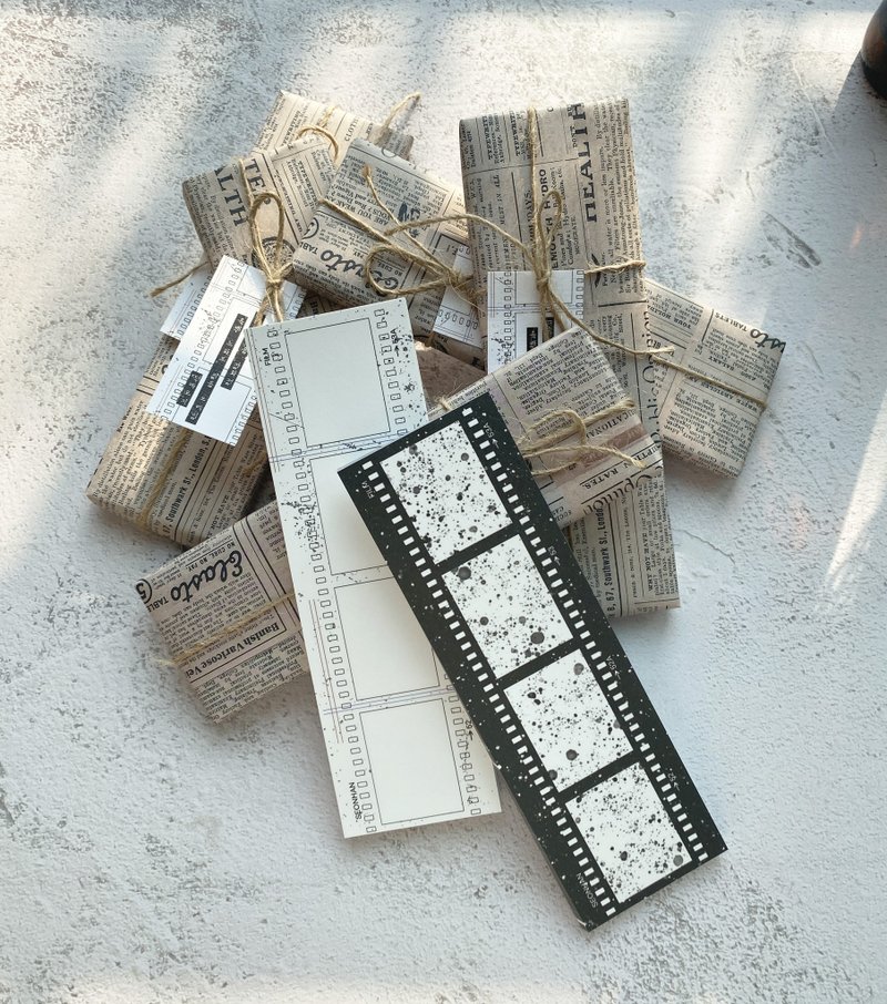 黑色长胶框 2 色记事本套装 50 x 160 毫米 - 便条纸/标签贴 - 纸 黑色