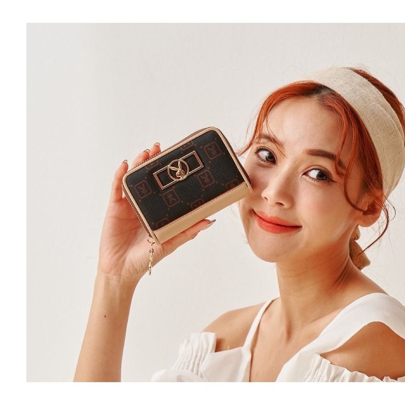 PLAYBOY - 零钱包 N-Natty V系列 - 咖色 - 零钱包 - 其他材质 咖啡色