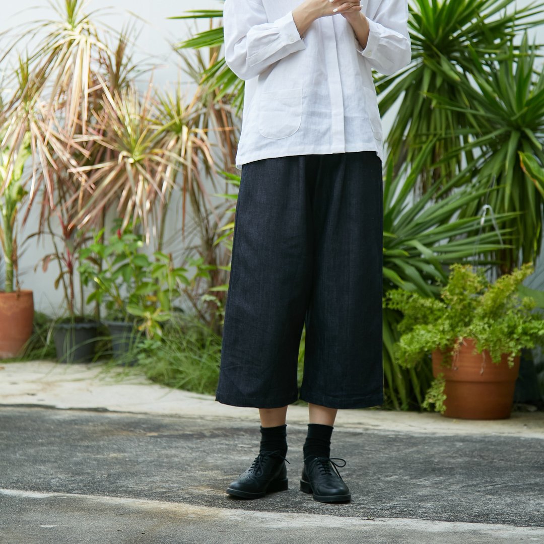 Unisex Loose Pant - Denim - 中性裤装 - 棉 蓝色