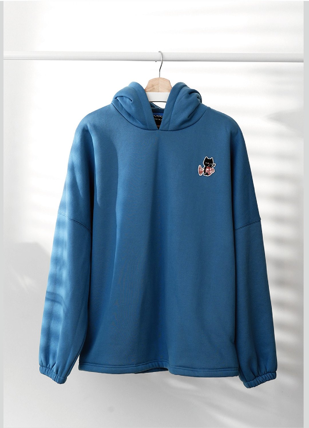 MY FISH oversized hoodie by Toby Black - 中性连帽卫衣/T 恤 - 棉 蓝色
