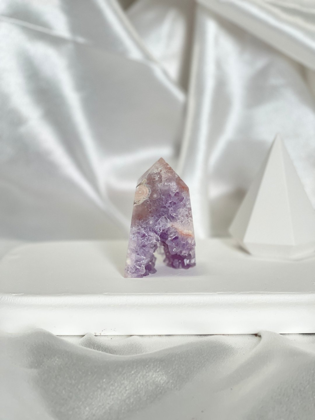 马达加斯加 紫樱花玛瑙柱 - 摆饰 - 水晶 紫色