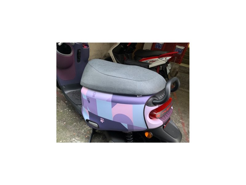 几何图+猫脚印(迷斗紫) gogoro系列车套 防刮车套 - 其他 - 聚酯纤维 