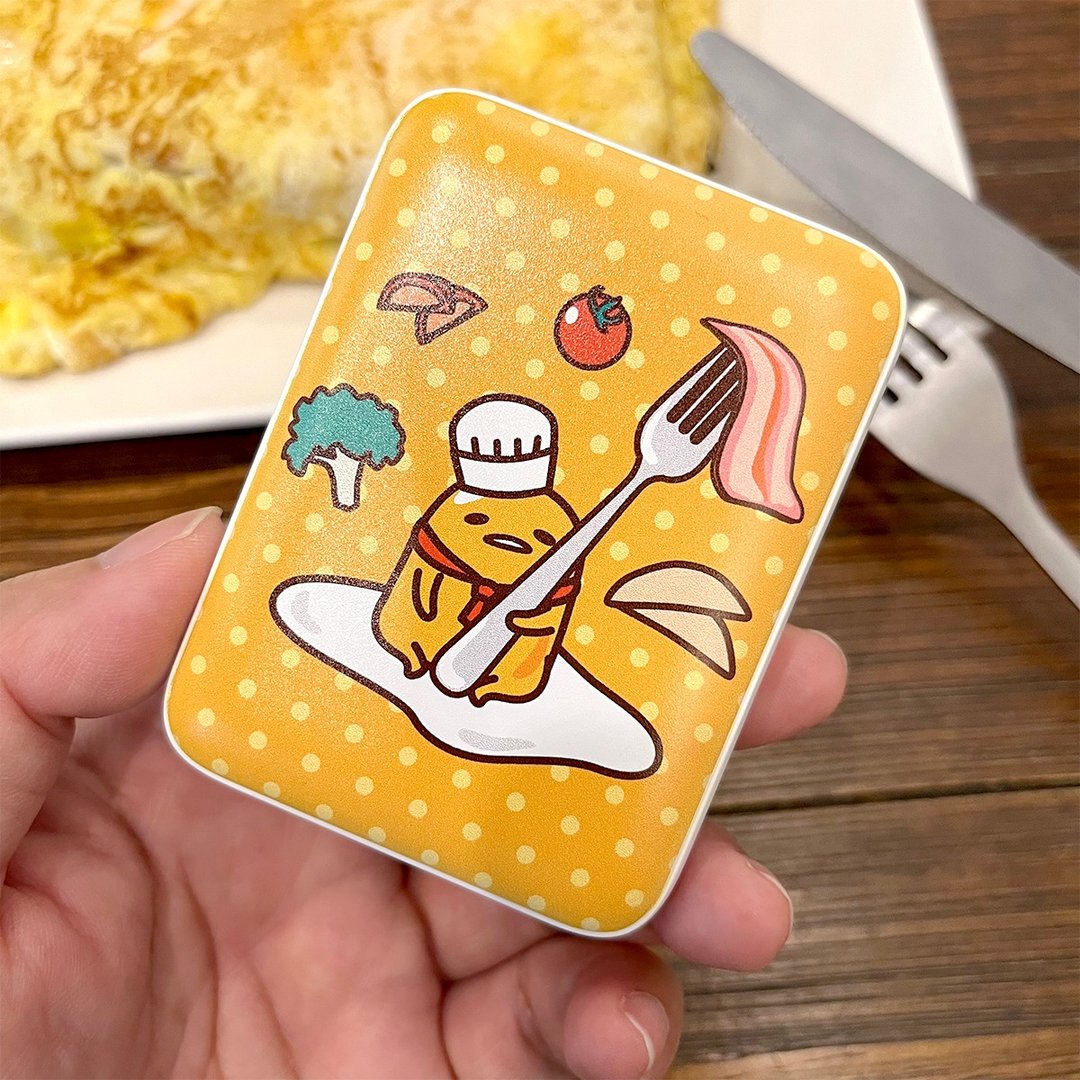 【Hong Man】三丽鸥系列 蛋黄哥 口袋行动电源 GU 营养蛋料理 - 充电宝/传输线 - 塑料 橘色