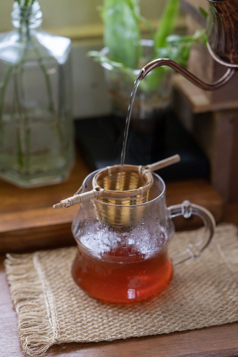 纯天然手工竹编茶叶过滤器。滤茶器//2个一组//吊环版 - 茶具/茶杯 - 竹 卡其色