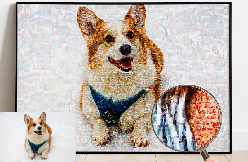 Photomosaic - 婚礼打印婚礼拼贴艺术打印个性化婚礼照片 - 海报/装饰画/版画 - 其他材质 