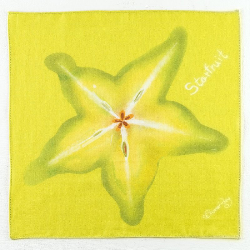 杨桃好 Carambola - 手巾 - 手帕/方巾 - 棉．麻 