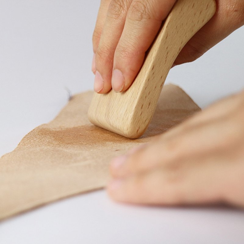 皮革工艺用背面处理木 - 山毛榉 - - 皮件 - 木头 粉红色