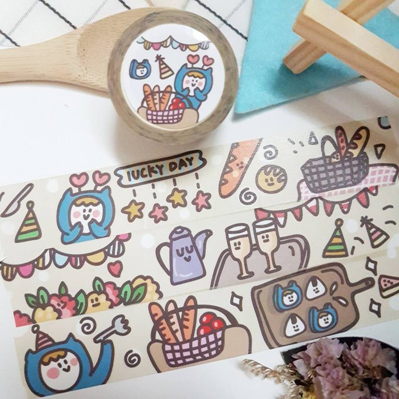 Ning's-宽版纸胶带-野餐 - 纸胶带 - 纸 