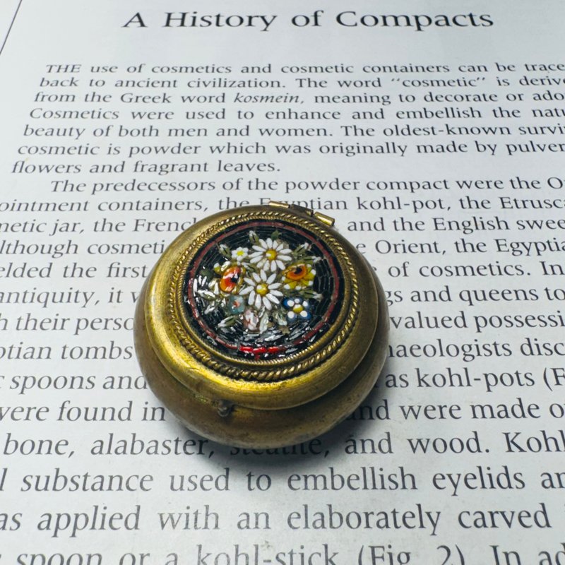 意大利马赛克镶嵌古董小铜盒 - 其他 - 其他金属 