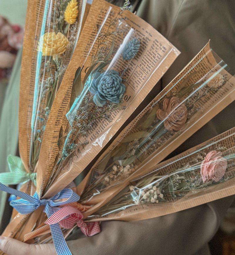 毕业花束 干燥花束 扩香花 谢师礼 工商赠礼 - 干燥花/捧花 - 植物．花 黄色