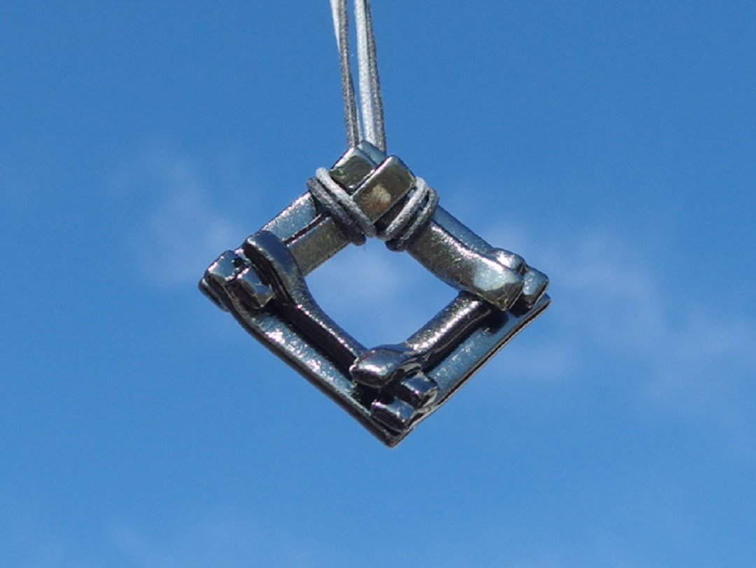 Colored glass (Irogasane [Steel]) Necklace [Size selectable] [Made to order] - 项链 - 玻璃 黑色