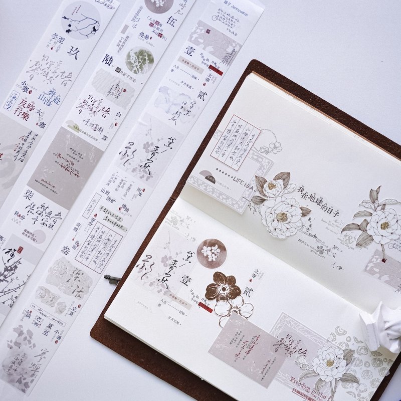 喃喃字语 台湾和纸特油 雾面PET胶带 轻复古风 英文文字 - 纸胶带 - 纸 多色