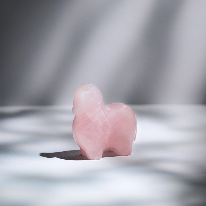 【weborn】马上好运 x 富寓水晶马 (粉水晶) - 摆饰 - 水晶 