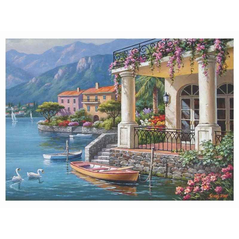 海湾别墅_拼图_3000片 - 拼图 - 纸 