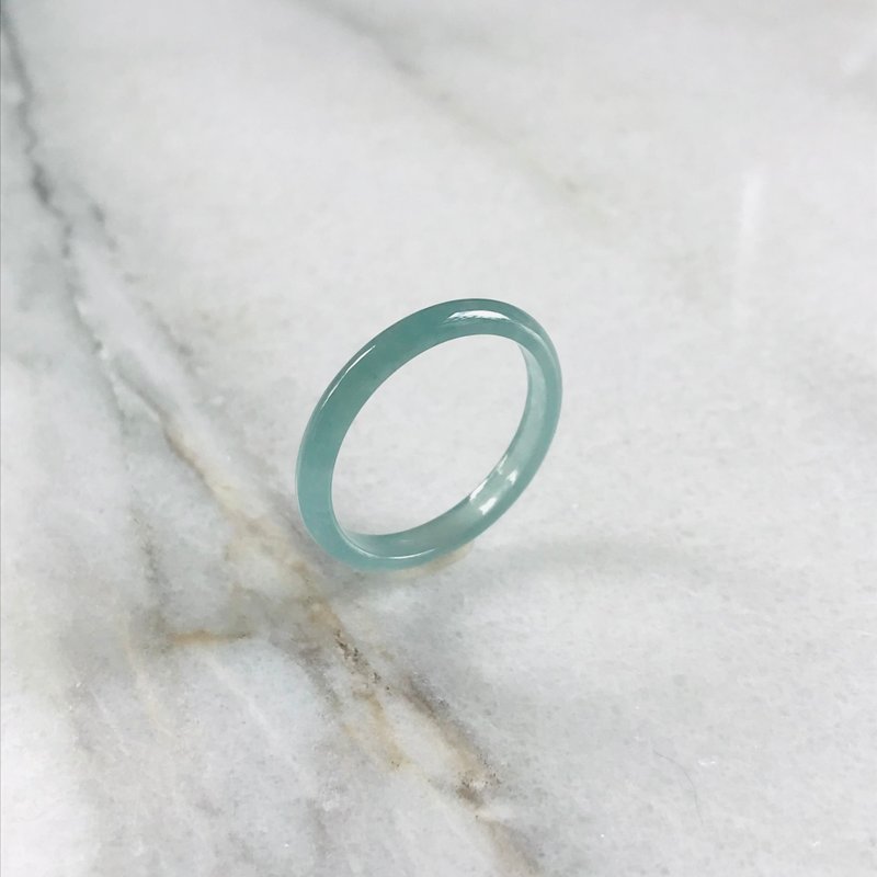 翡翠戒指  天然石 危地马拉产 20号 指环 R28-039 - 戒指 - 玉石 蓝色