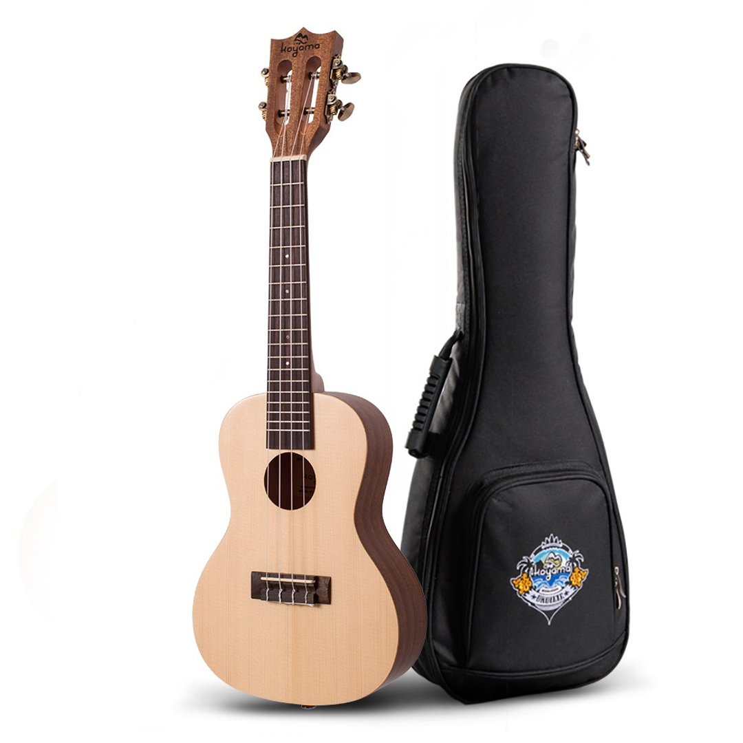 KYM-250SPR-C 23寸乌克丽丽 云杉单板 古典琴头系列 Ukulele - 吉他/乐器 - 木头 咖啡色