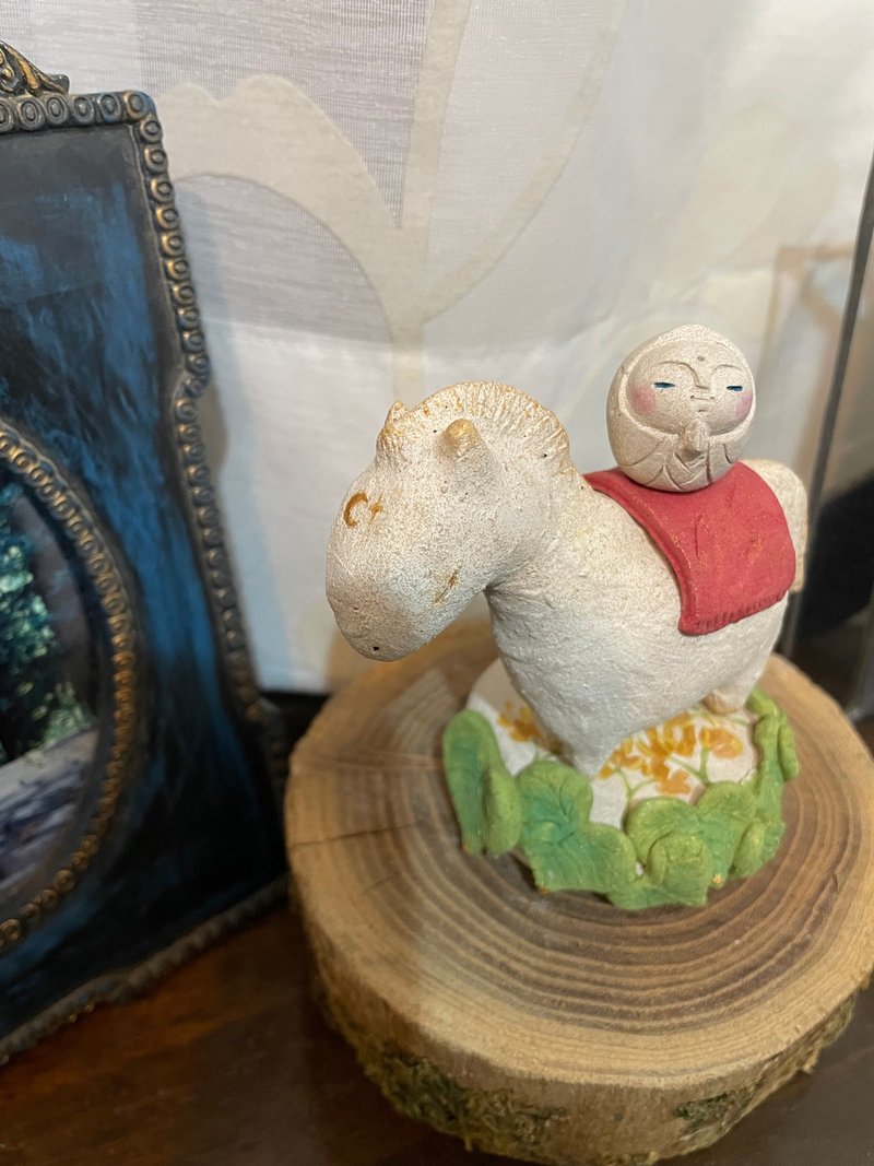 金星马与白豆地藏王菩萨（附菩提树底座） - 摆饰 - 陶 
