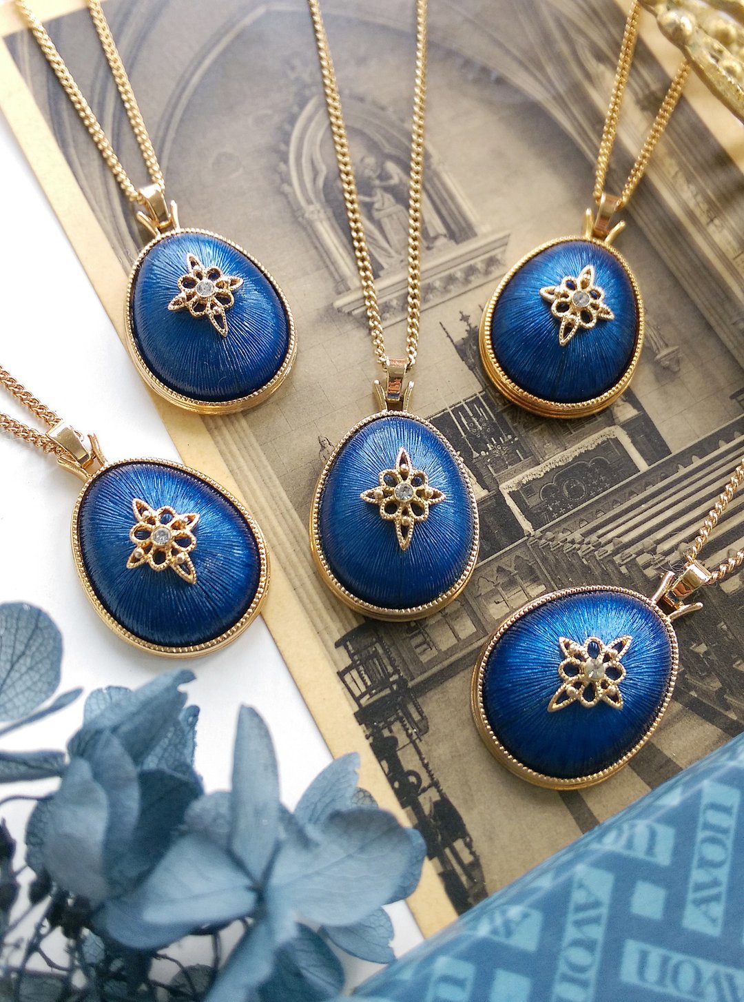 【西洋古董饰品 】AVON 1980年 Royal Impressions 皇家蓝项链 - 项链 - 其他材质 紫色