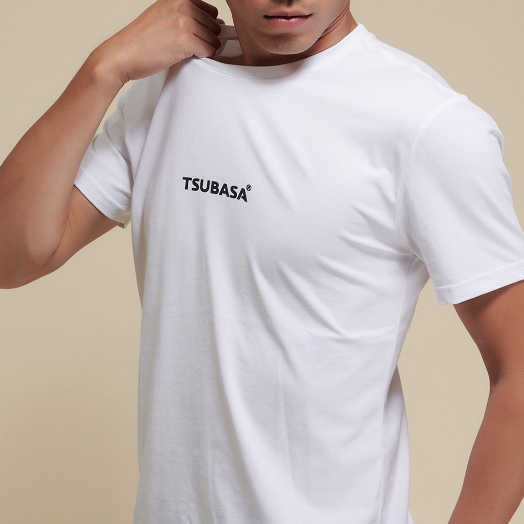 ELEMENT 男款  贵丝棉 T-Shirt  白色 圆领T 简约修身款 - 男装上衣/T 恤 - 棉 白色