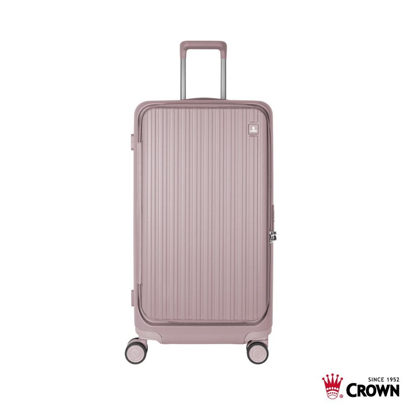 【CROWN】28寸 BOXY 前开框架胖胖拉杆箱 托运箱  粉色 - 行李箱/行李箱保护套 - 塑料 粉红色