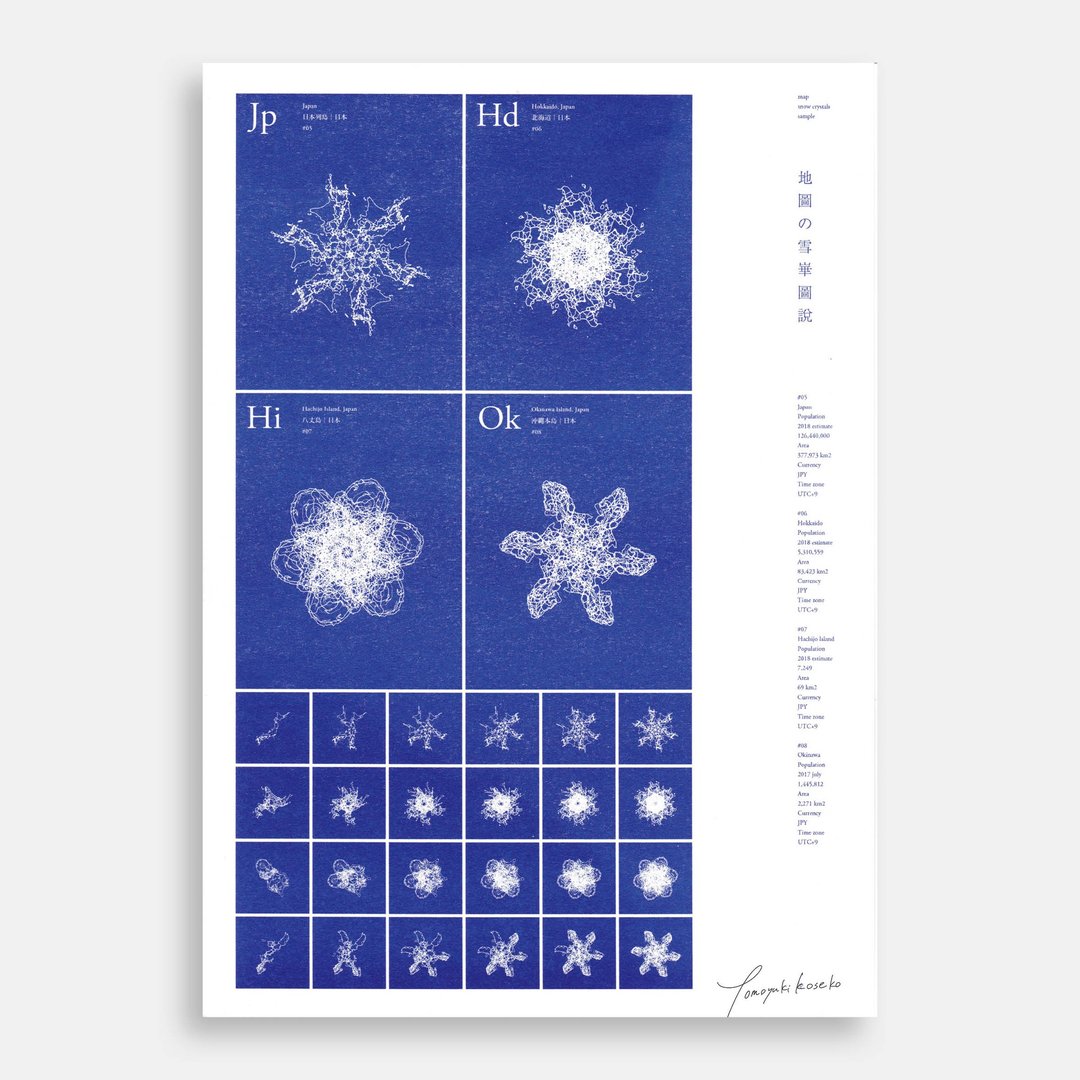 RISO poster 地图结晶学 - 日本 - 海报/装饰画/版画 - 纸 蓝色