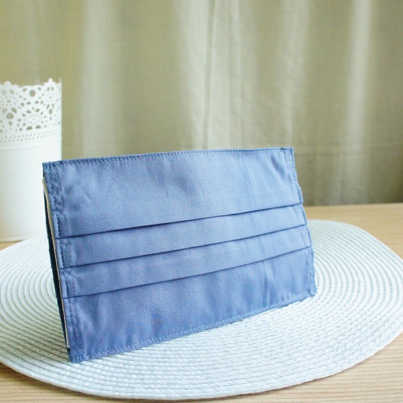 Lovely环保【蓝紫色纯棉口罩套】大人纸口罩使用 - 口罩 - 棉．麻 蓝色