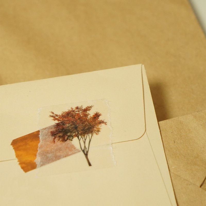 秋季树木 - 纸胶带 - 纸 