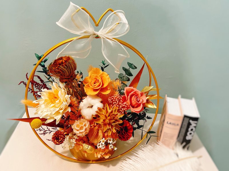 Miss。花谜 礼物桌花 铁艺花礼 盆花 开幕花礼 情人 - 干燥花/捧花 - 植物．花 多色
