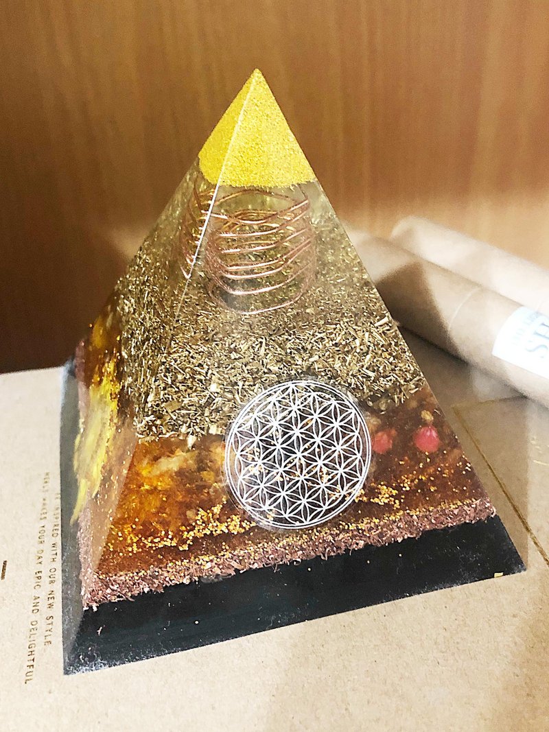 【手作奥刚石-生意兴隆款】拓展生意客源 财富滚滚来 - 摆饰 - 水晶 黄色