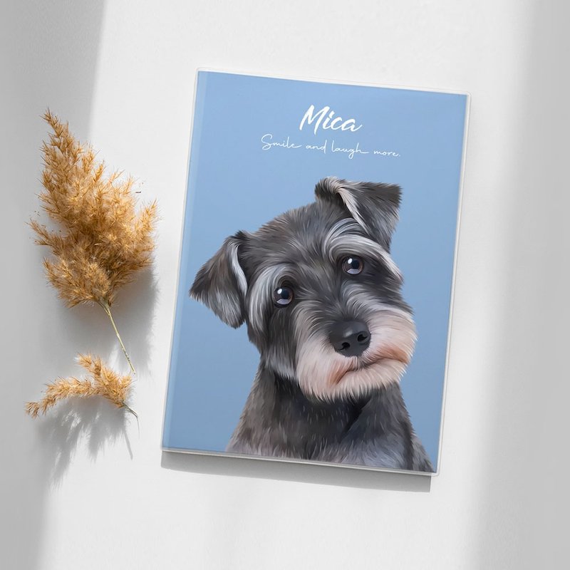 定制人像宠物画 / A5胶套笔记本 / 横线 (写实风) - 订制画像 - 纸 白色