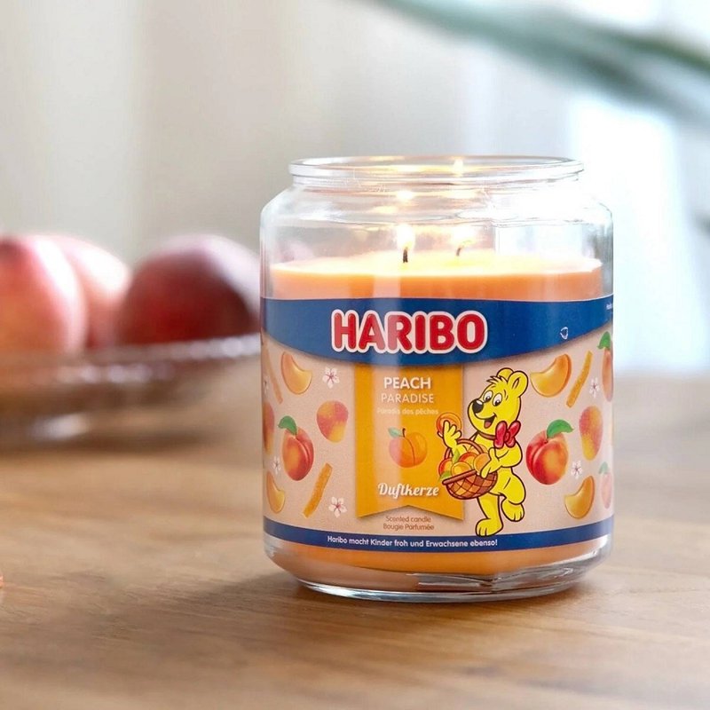 HARIBO CANDLE 香氛蜡烛 - 蜜桃天堂 - 蜡烛/烛台 - 玻璃 粉红色