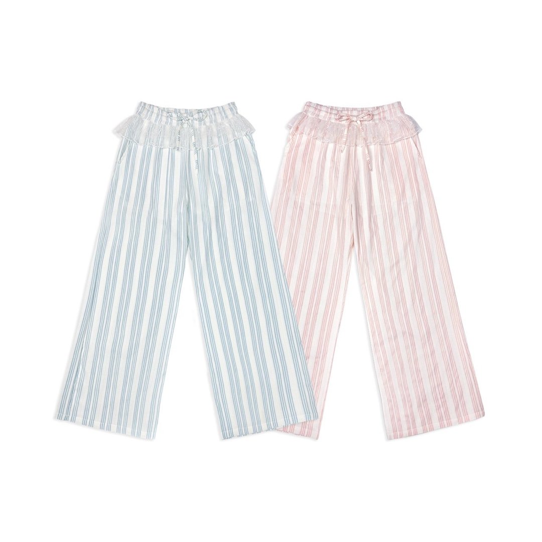 WENDYLOVE | Annita Lace Pants 可爱条纹长裤 - 女装长裤 - 其他材质 