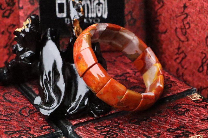 原矿精品战国红玛瑙手排 16x13 战国红手排 矿石 手环 玉石 饰品 - 手链/手环 - 玉石 