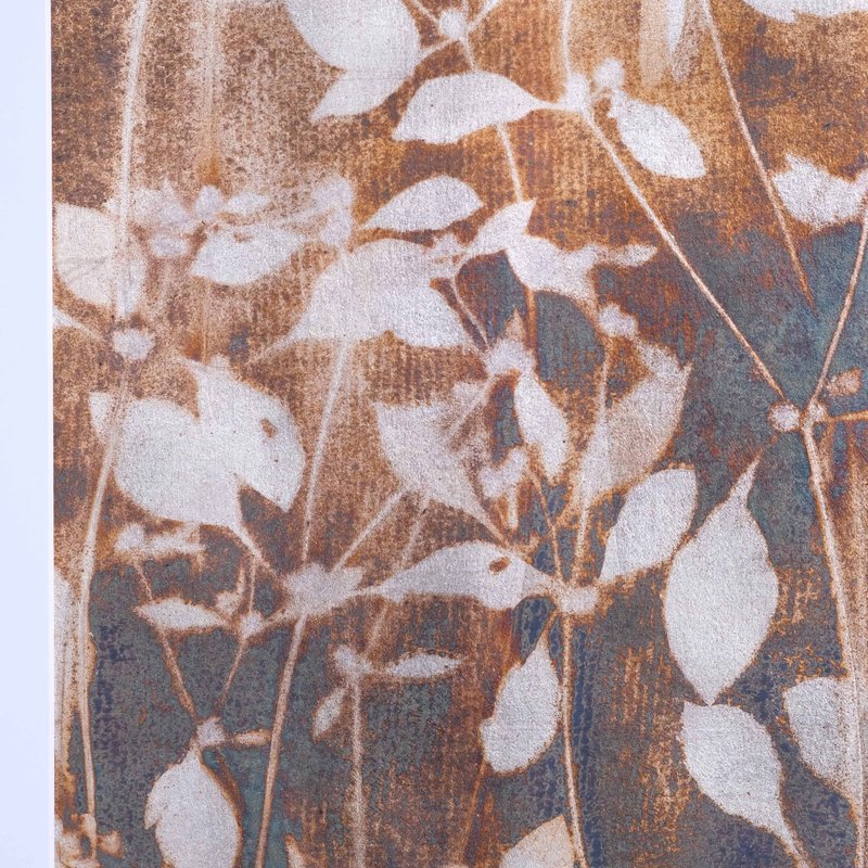 植物烧箔画  莲子草  #2 - 摆饰 - 银 白色